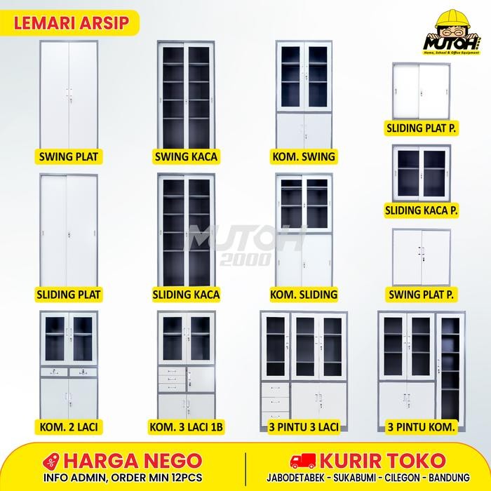 

LEMARI ARSIP BESI KANTOR GARANSI 3 TAHUN MUTOH2000 2 WARNA CURVE SERIES