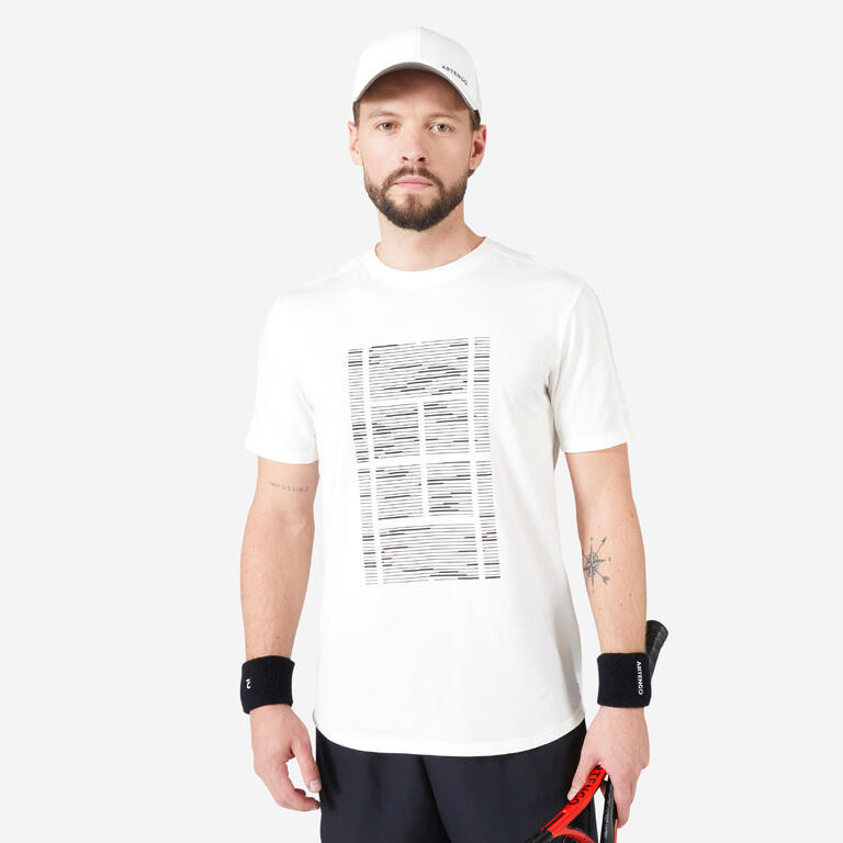 Decathlon ARTENGO BajuTenis Pria TTS Soft - Off-White - 8618555