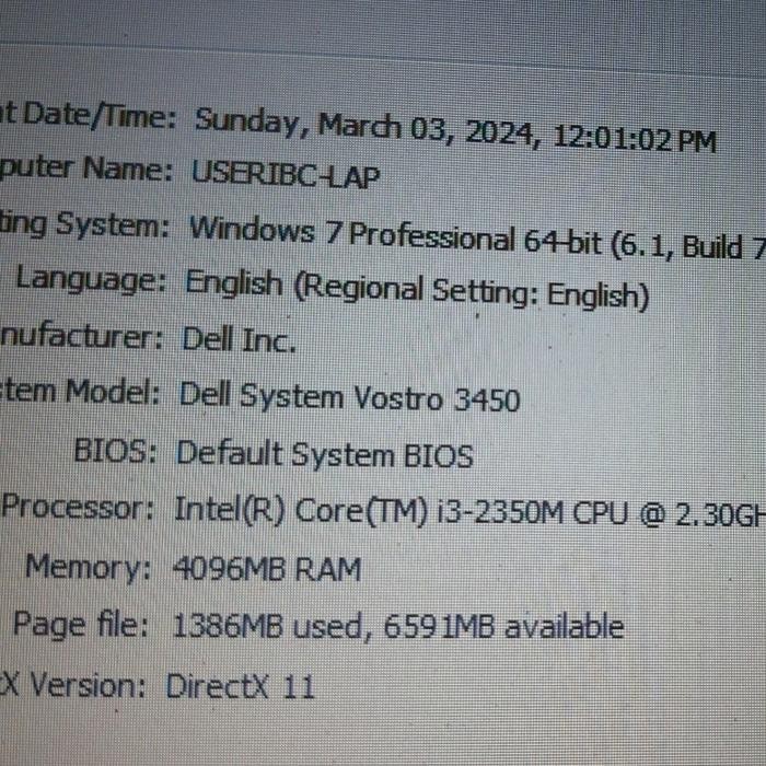 Jual mainboard dell vostro 3450 core i3