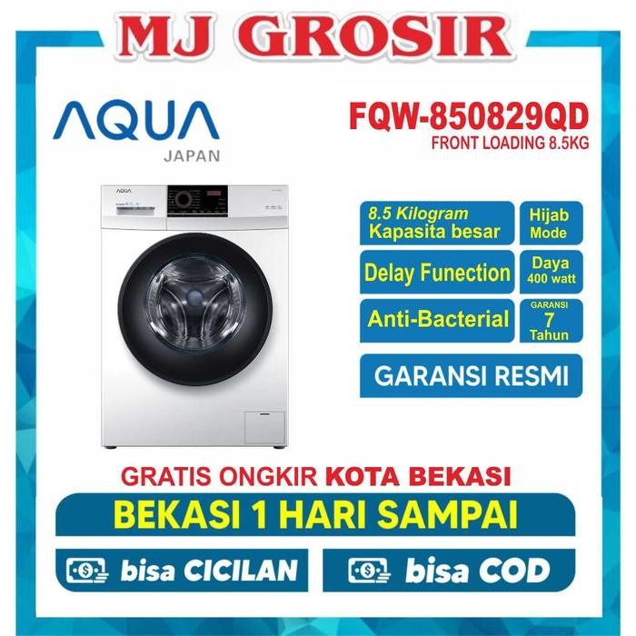 MESIN CUCI FRONT LOADING AQUA JAPAN FQW 850829QD FQW 850829QD 8,5 KG