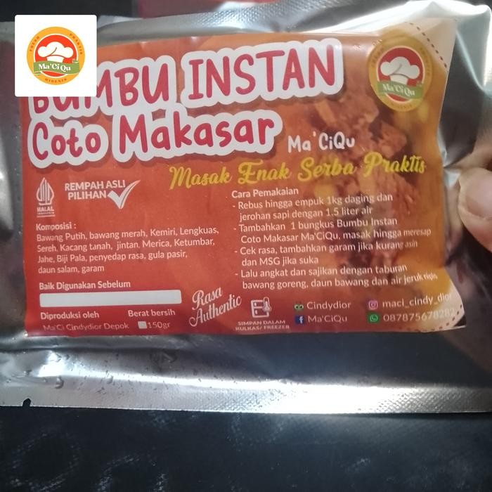 

ASLI Bumbu Coto Makasar Bumbu instan Coto Makasar Homemade READY STOCK