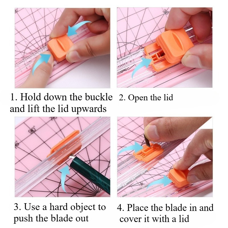 

Portable A3/A4 Paper Cutter Paper Blade for Photo Trimmers Scrapbook Lightweight Cutting Mat