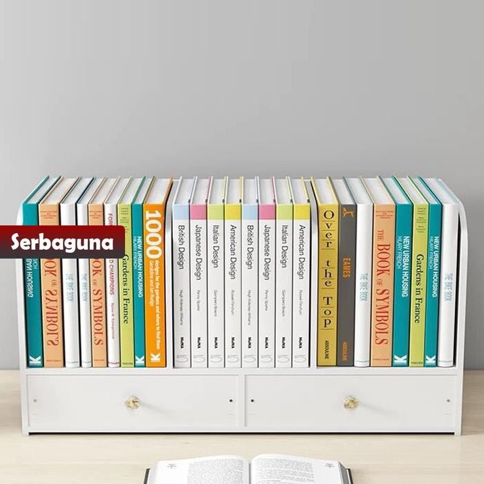 

Yosinogawa - Kotak Penyimpanan Desktop Sederhana Rak Penyimpanan Kantor Asrama Siswa Rak Buku Kecil