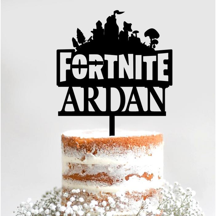 Custom Cake Topper Akrilik Fortnite Topper Kue Fortnite