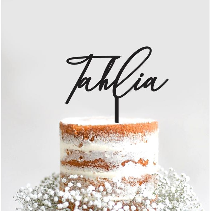 Custom Cake Topper Nama Topper Nama Akrilik