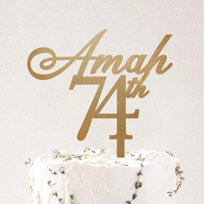 Custom Topper Ulang Tahun cake topper Akrilik Topper Kue Akrilik