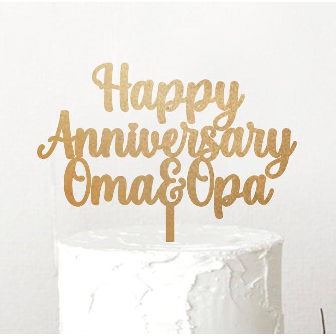 Custom Cake Topper Hiasan Kue Akrilik Custom Tulisan Akrilik