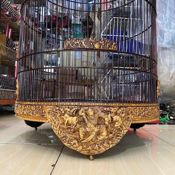 SANGKAR KANDANG MURAI FIBER UKIR