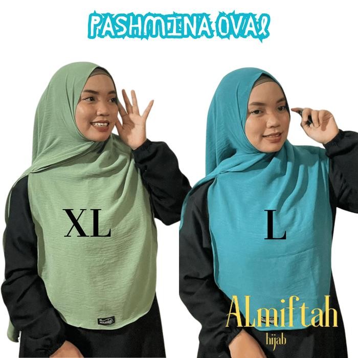 (Allthebest) HIJAB PASMINA OVAL CRINKLE JUMBO/KRUDUNG PASMINA OVAL TERBARU/HIJAB INSTAN Pashmina