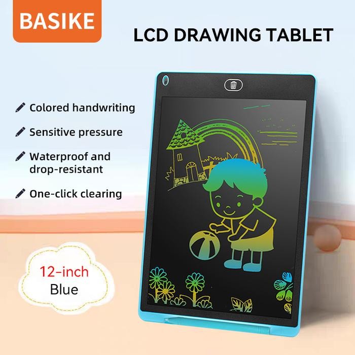 BASIKE Drawing Tablet Writing Tablet 12 inches One-button Erase Suitable For Home and Kindergarten