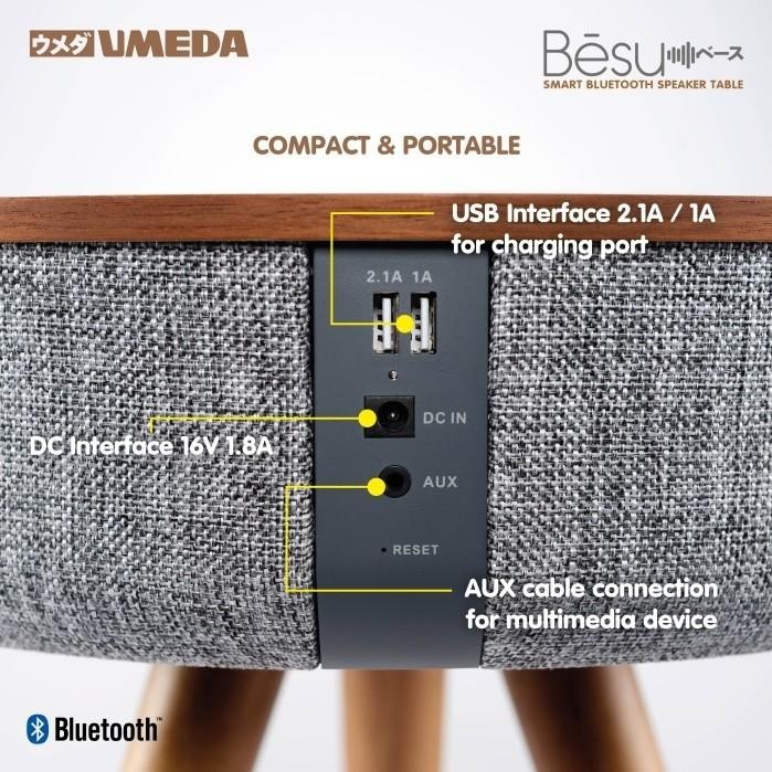 UMEDA BESU SMART BLUETOOTH SPEAKER TABLE/MEJA SPEAKER BLUETOOTH PINTAR Berkualitas Terbaik