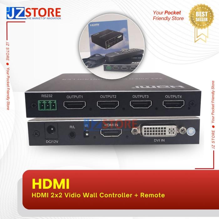 Langsung Gas. Hdmi 2X2 Vidio Wall Controller + Remote