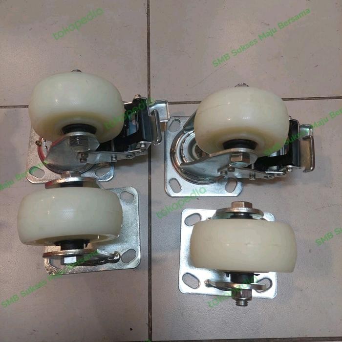 Ready.. Roda Nylon Teflon Heavy Duty 4 Inch 1 Set