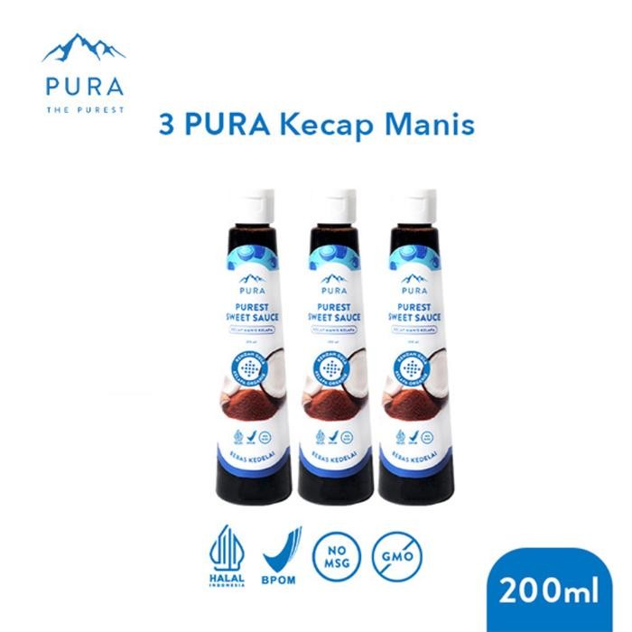 

PAGAMART PURA KECAP MANIS I 3 PURA KECAP MANIS (200ML) - PUREST SWEET SAUCE - RENDAH GULA - ORGANIK