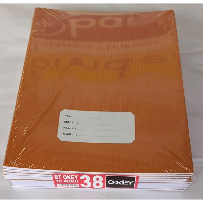 

BEST SELLER BUKU TULIS COKLAT MERK OKEY 38LBR ( 1 PACK 10 BH )