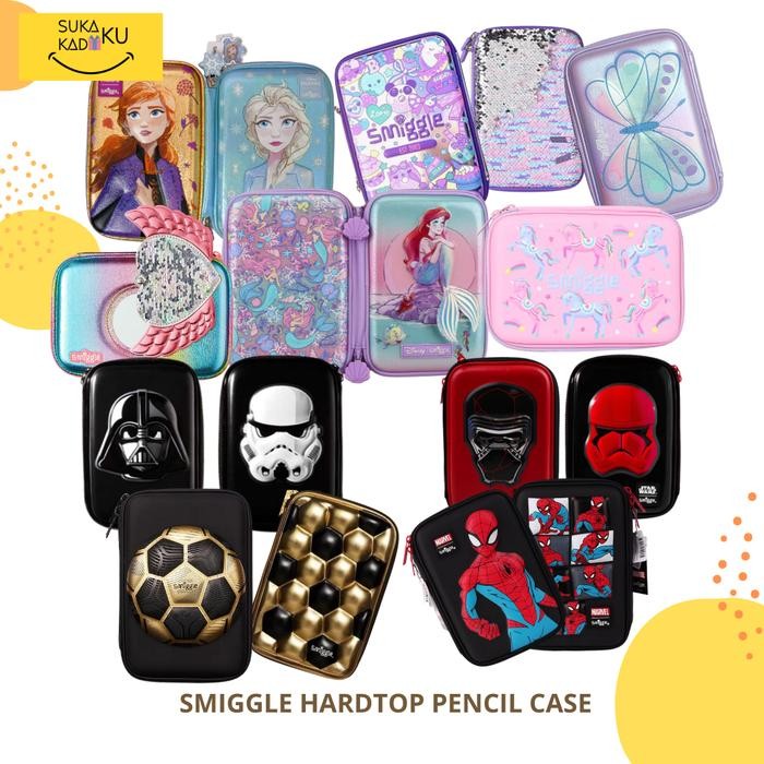 

BEST SELLER SMIGGLE Hardtop Pencil Case 3D Frozen Unicorn Star Wars Kotak Pensil