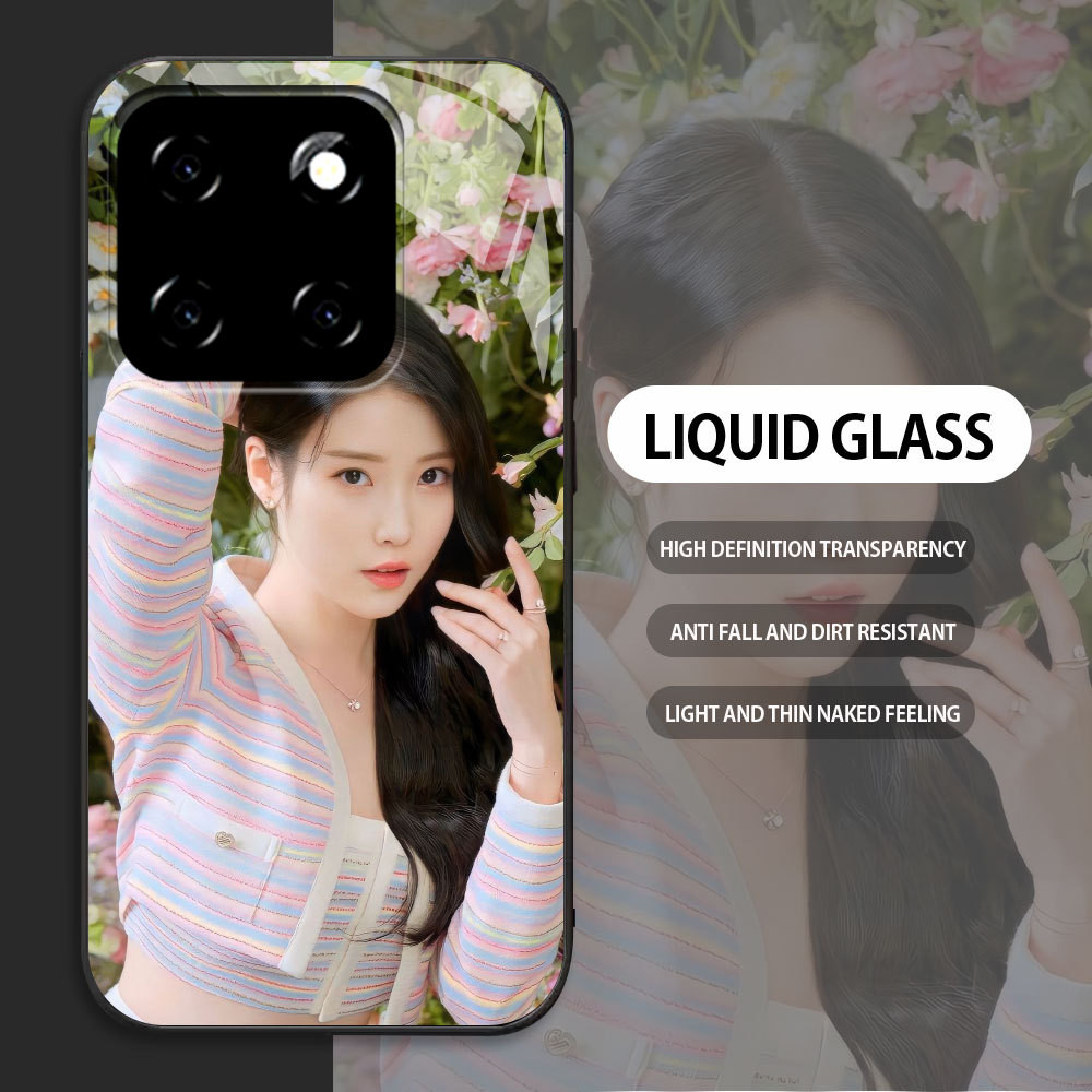 Tempered Glass case For XiaoMi 11 12 Lite 5G 14 Korea IU Lee Ji Eun Casing HP Custom covers + Lanyar