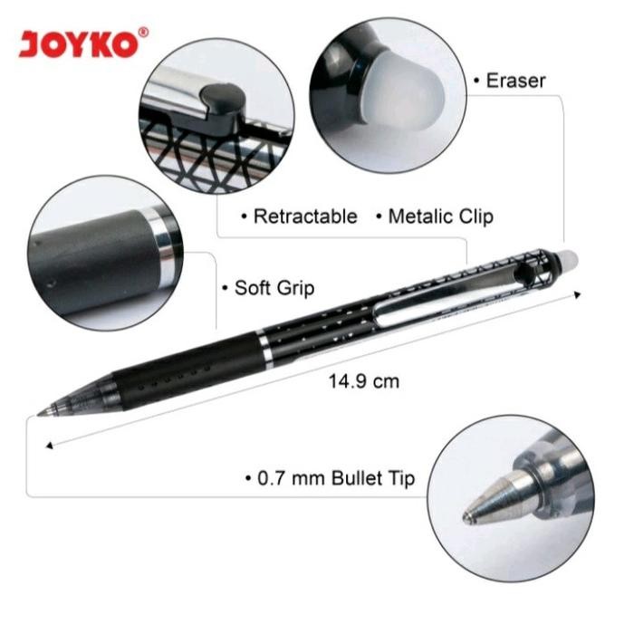 

Joyko Gel Pen Erasable / Pulpen Joyko Bisa Di Hapus Terlaris