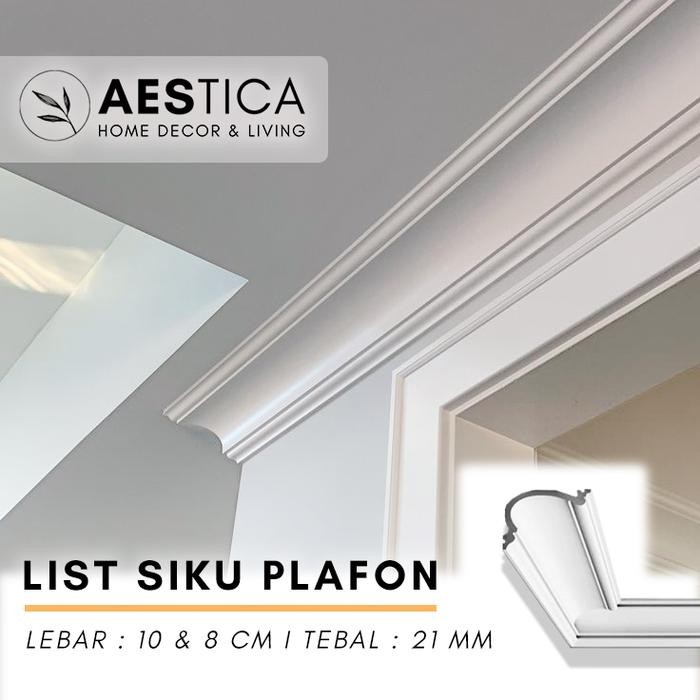 Lis Siku Aksesoris List Plafon PVC Dekorasi Dinding Rumah AESTICA