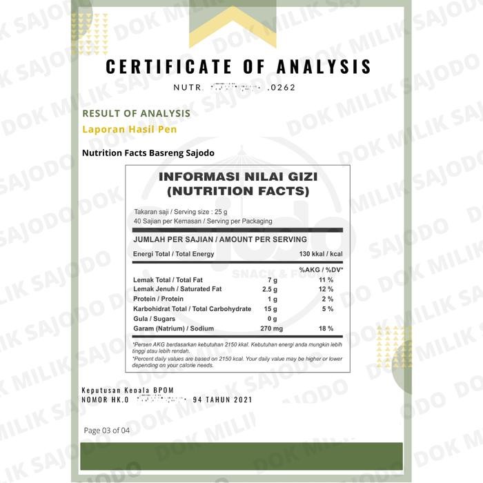 

Sedia BASRENG SAJODO 1KG Ca Chili Food Snack Pedas