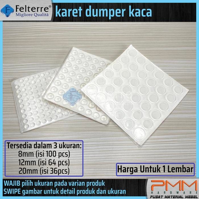 karet dumper kaca FELTERRE tatakan mata ikan 3m peredam pintu