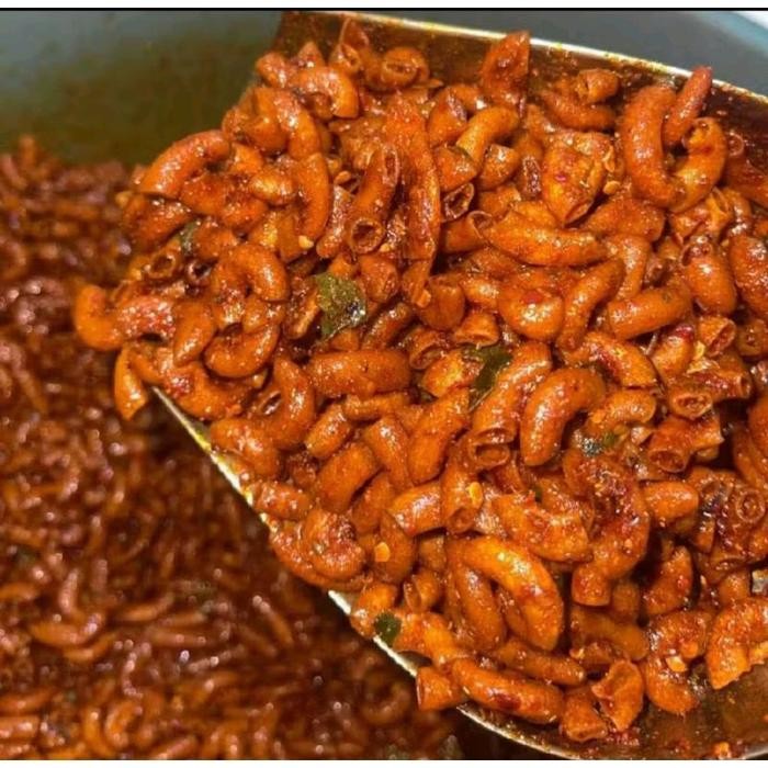 

Sedia Makaroni Kriuk Gram Makaroni cikruh pedas extra daun jeruk