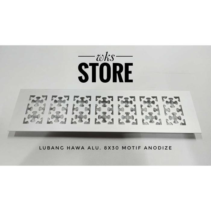 Saringan Udara Lubang Hawa Angin 8 X 30 ALUMUNIUM KOTAK ANODIZE MOTIF