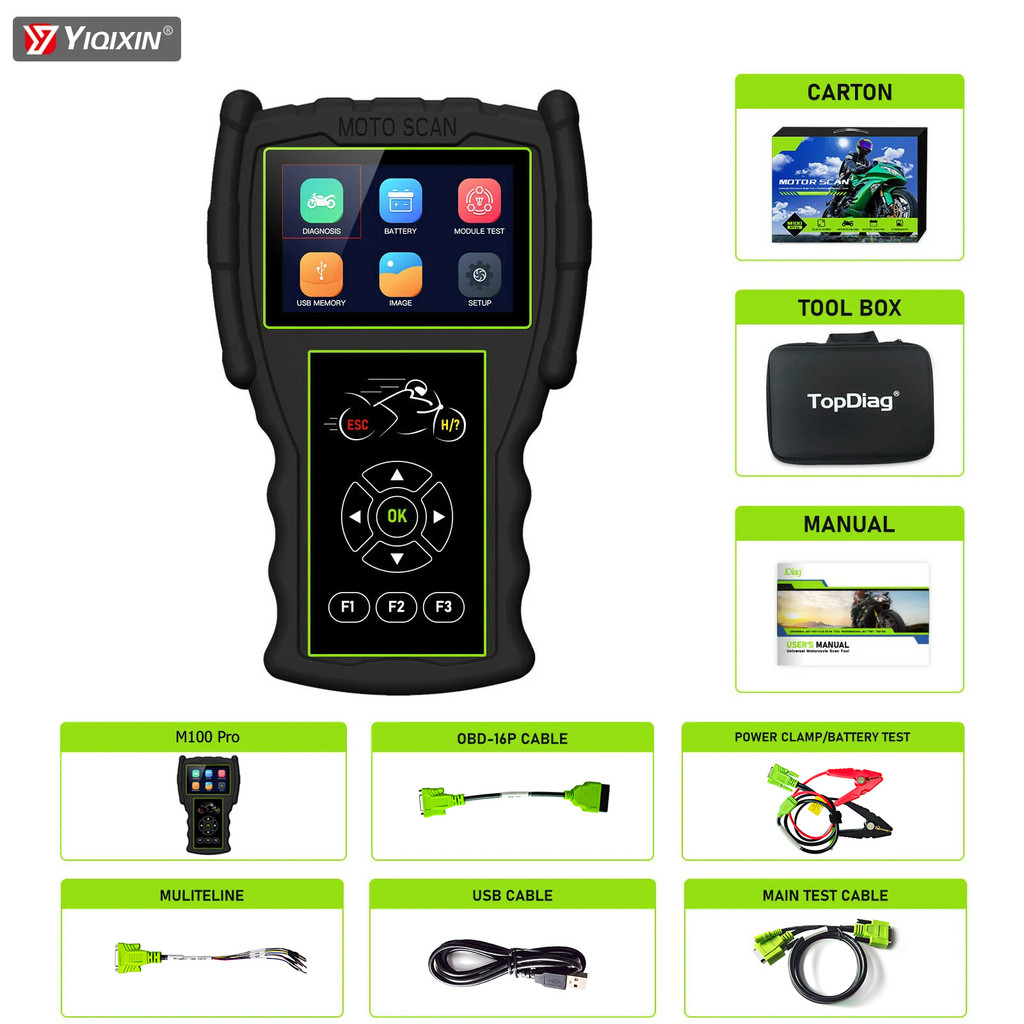 HOT ITEM JDiag M100 Pro Moto Scan Code Reader OBD OBD2 Scanner Motorcycle Diagnostic Tool For KTM Ho