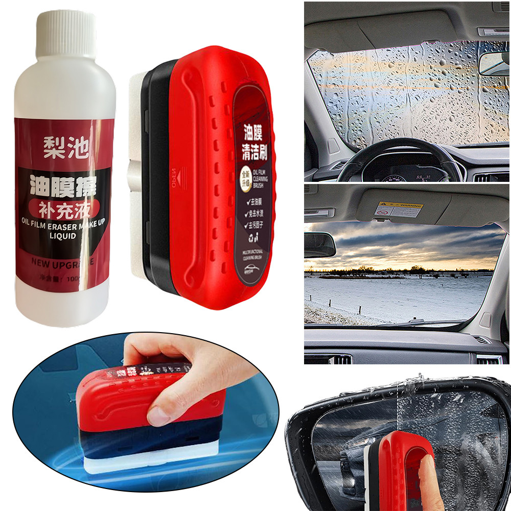 IMPORT Oil Film Remover Removes Dirt Powerful Windshield Oil Film Stain Removal Glass Oil Film