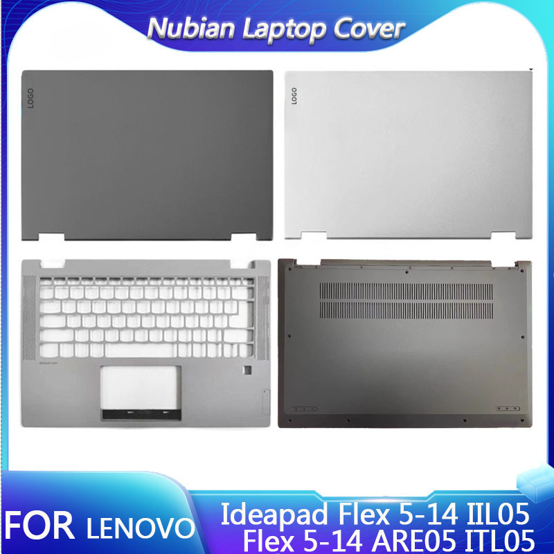 New For Lenovo Ideapad Flex 5-14 IIL05 ARE05 ITL05 Metal Laptop LCD Back Cover Palmrest Bottom Case 