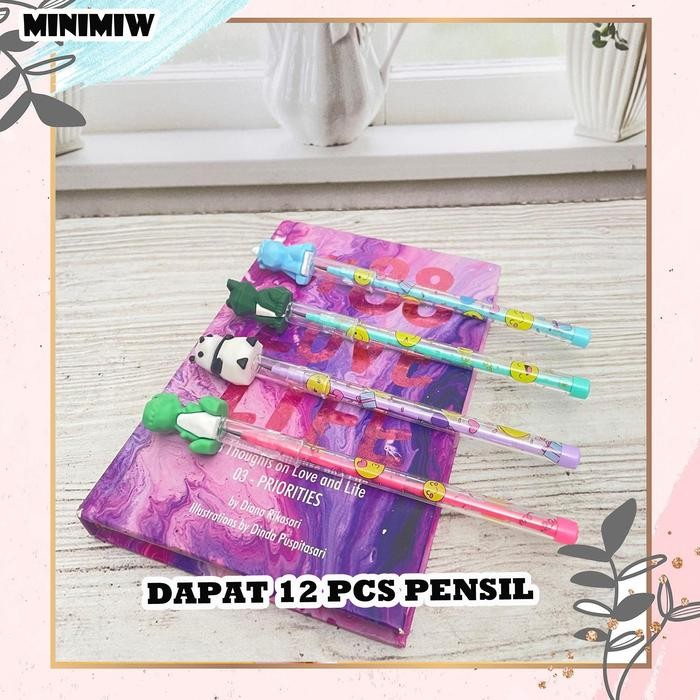 

SELUSIN (12 PCS) PENSIL SUSUN ANIMAL PNS-1445 KARAKTER HEWAN ZOO BENSIA PELURU REFILL BISA ISI ULANG