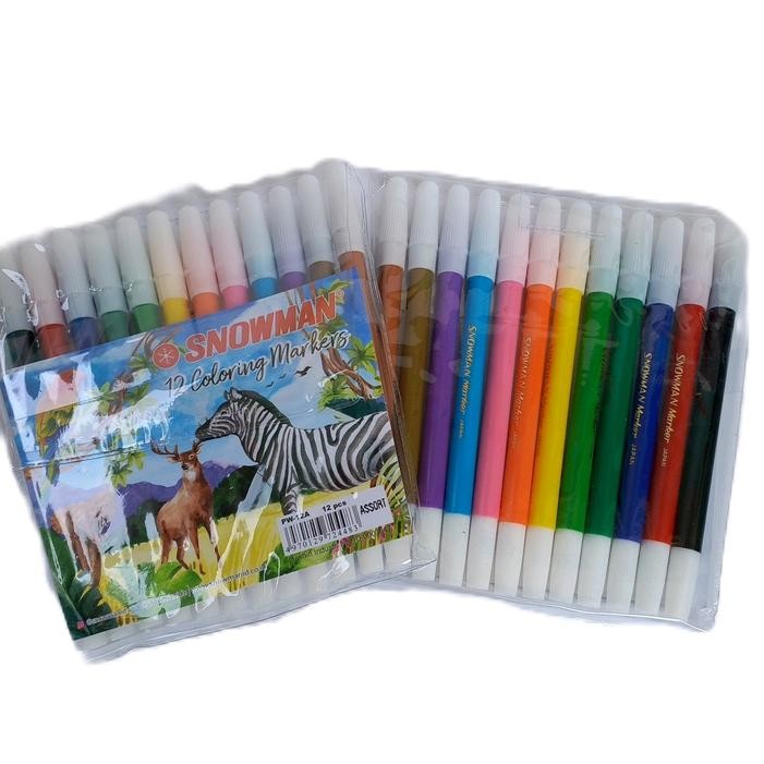 

Spidol Snowman 12 Warna 1 Paket 12 Pcs Alat Tulis - Stationery