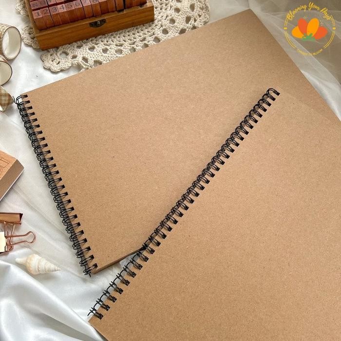 

Scrapbook Album A4 notebook photo journal buku vintage polos coklat kado unik