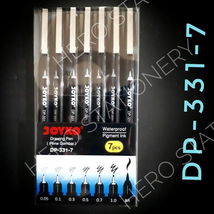 

Waterproof drawing pen pena gambar joyko executive set DP-331-7