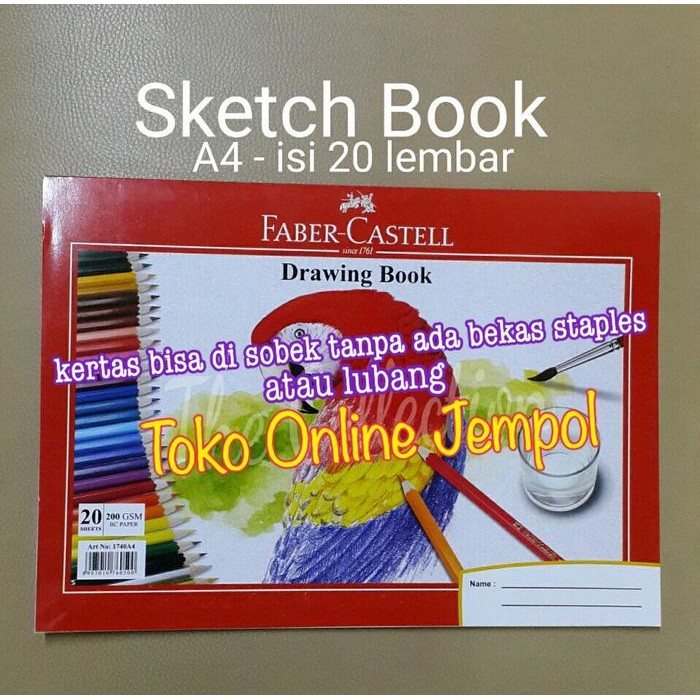 

ATK300FC A4 20lembar Faber Sketch Book Buku Gambar Drawing Book 1740A4