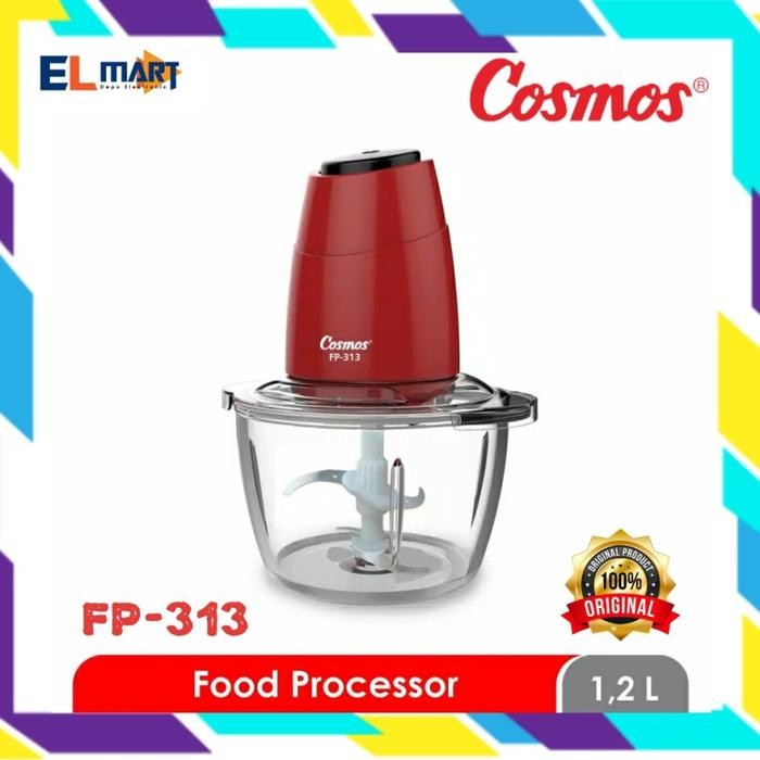 COSMOS food processor FP 313 Pelumat Penggiling Bumbu Daging FP313 Chopper Gelas Kaca 1.2l FP-313