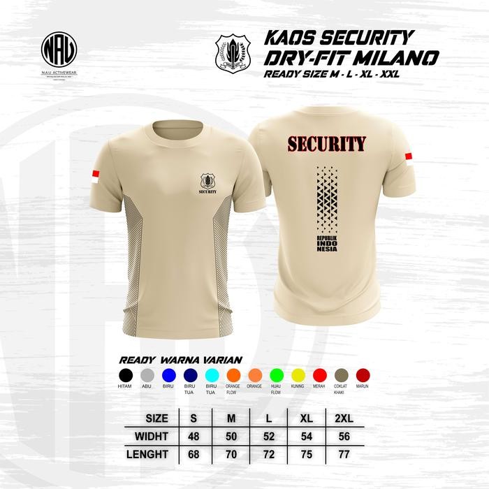 Kaos Security - Kaos Jersey Security- Kaos DryFit Security