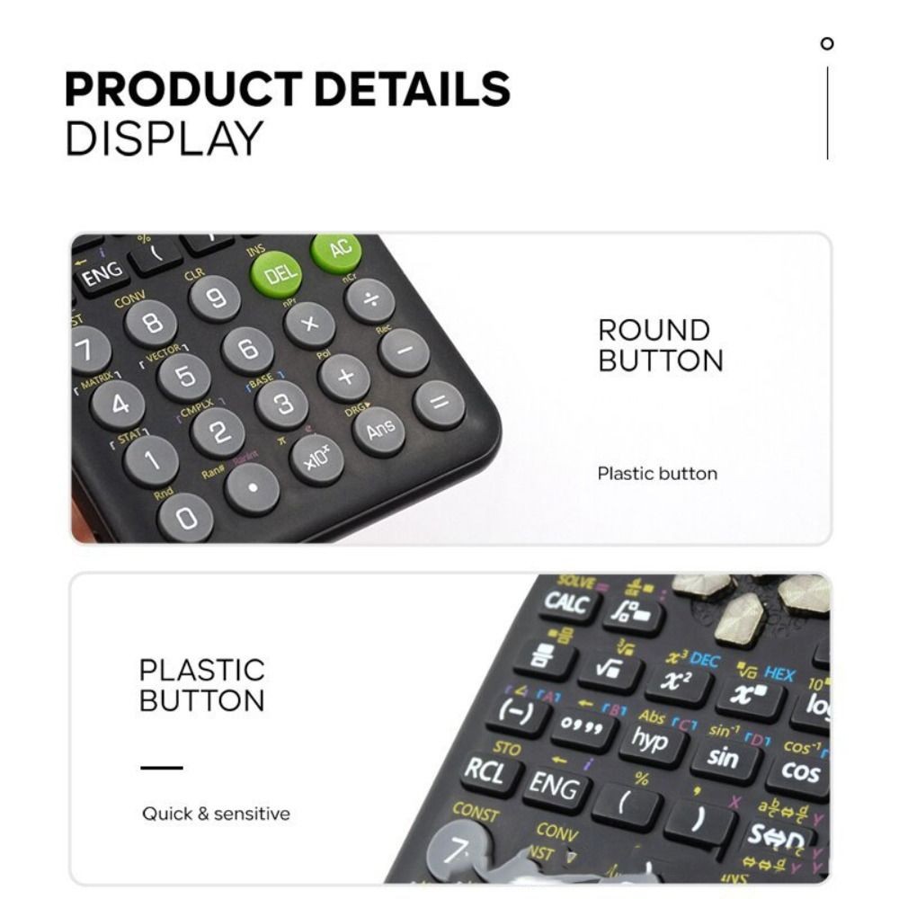 

Portable 991ES Plus-2nd Edition Scientific Calculator with Protective Case Student Stationery