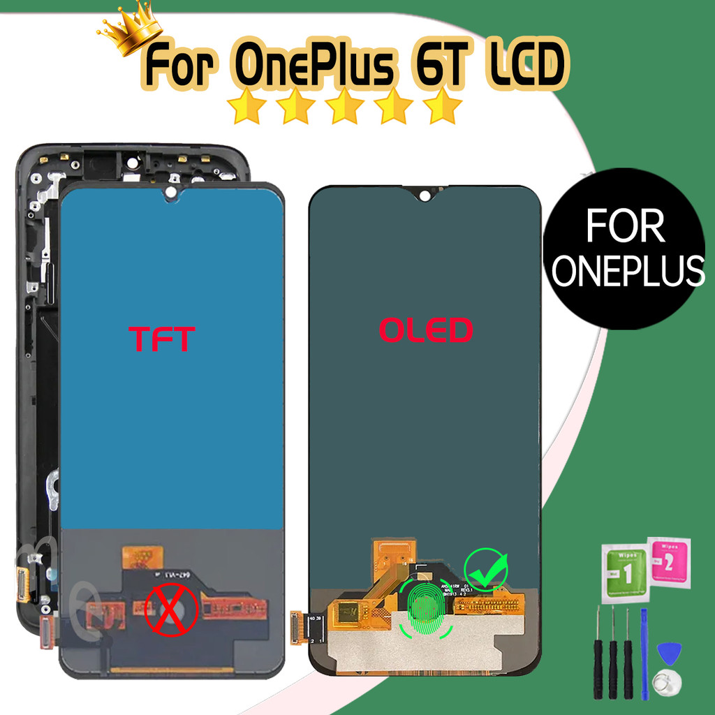 6.41" OLED For OnePlus 6T LCD 1+6T Display Touch Screen For One Plus 6T A6010 A6013 Display Replacem