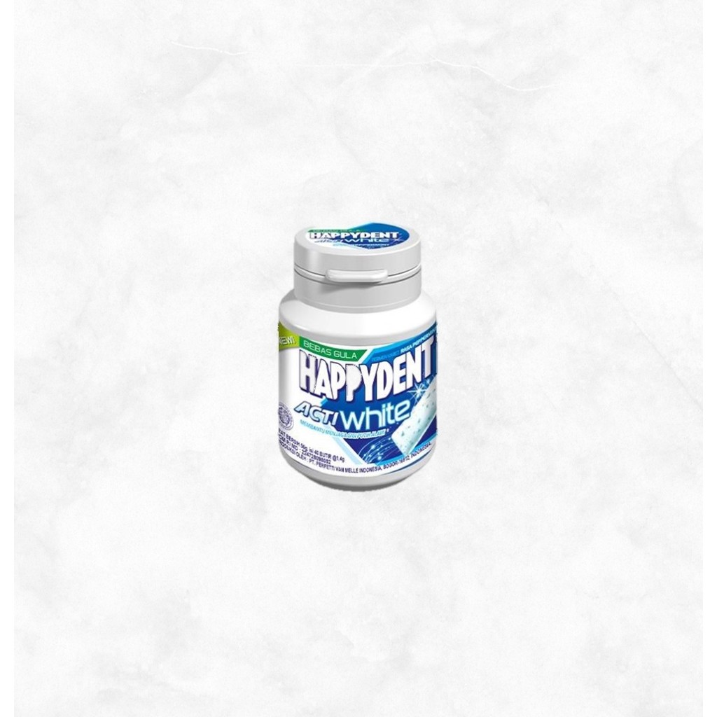

Happydent Permen Acti White Sugar Free Bottle 56 - 65 gram