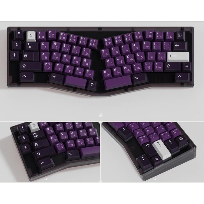 (Expert) PBTFans PURPURITE - Doubleshot Tripleshot Cherry Keycaps KBDFans