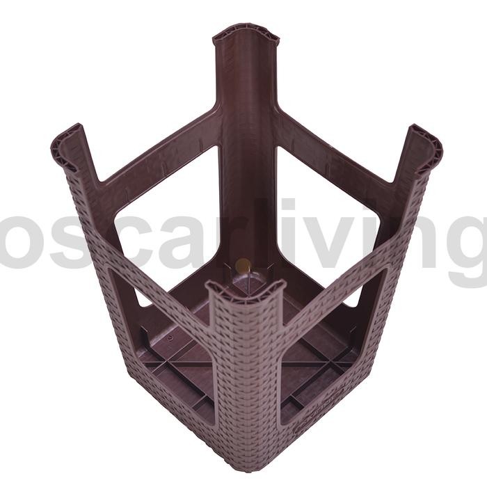 Sinbak Kursi Bakso / Kursi Santai Sinbak / Kursi Motif Rotan - Hitam Gratisongkir