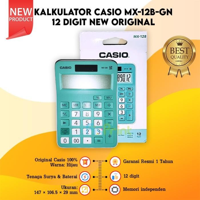 

Casio MX 12B Kalkulator Desktop 12 Digit Calculator ORI Garansi Resmi