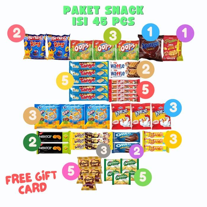 

Paket Snack Bingkisan Hampers Gift isi 45 pcs