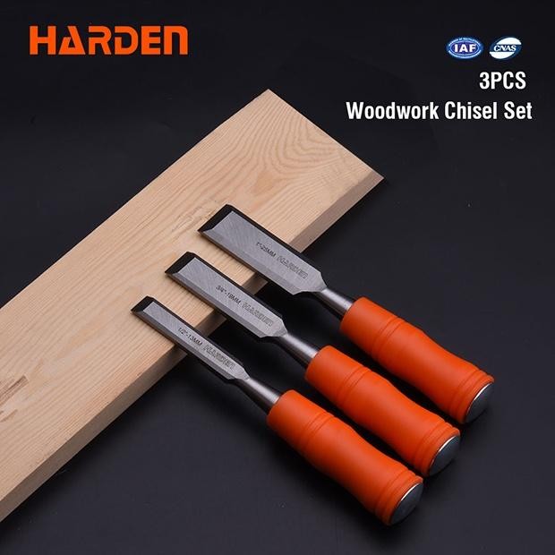 

Woodwork Chisel Set Isi 3Pcs / Pahat Kayu 13, 19, 25Mm Harden