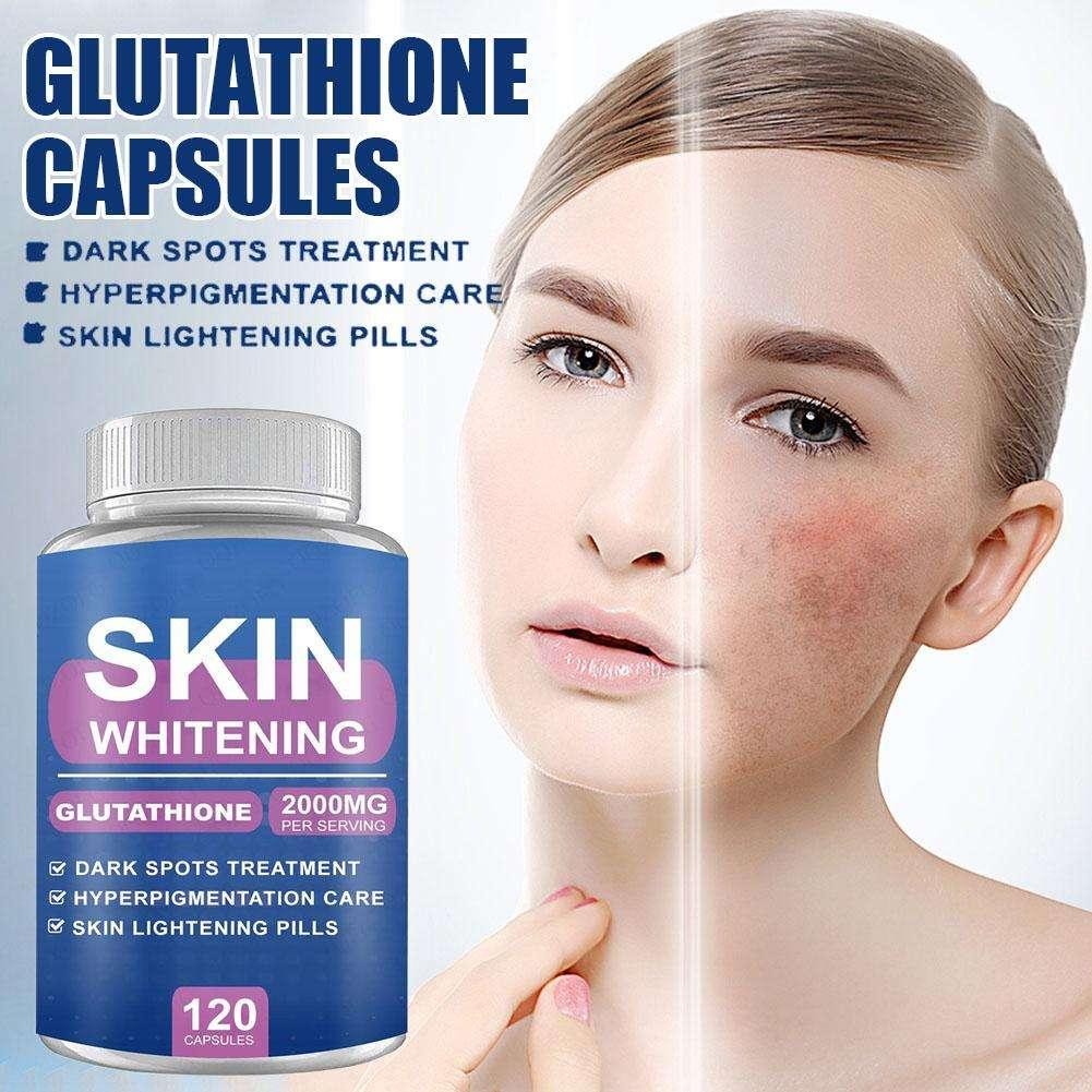IMPORT Skin Whitening Glutathione Capsule - 2000mcg Capsules Skin Whitening Antioxidant Anti-Aging