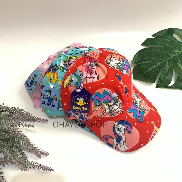 Topi Anak Perempuan Karakter Kuda Poni Full Print