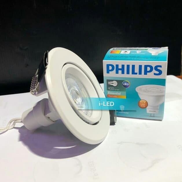 Expert Rumah Lampu Downlight COR Sorot Halogen Fitting MR 16 + LED Philips