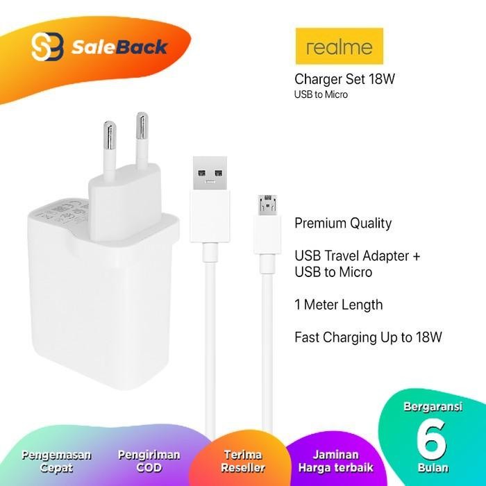 Charger Realme Fast Charging Type C VOOC 18W Orinal -