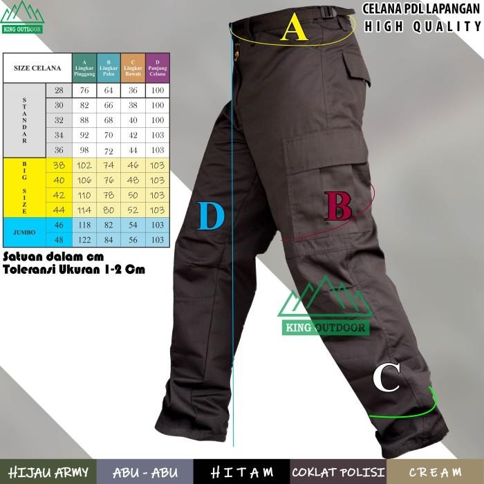 (Expert) CELANA TACTICAL PDL JUMBO (46-48) RIPSTOP TORNADO WARNA COKLAT POLISI